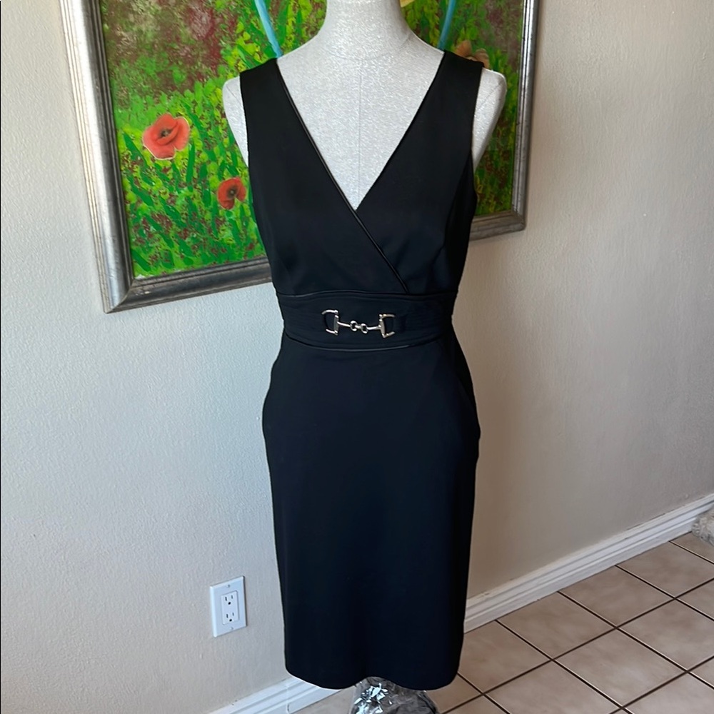 White House Black Market Black Midi Dress